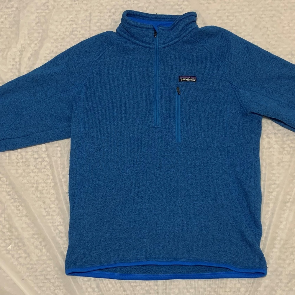 Patagonia Longsleeve Blue Suede Jacket Medium